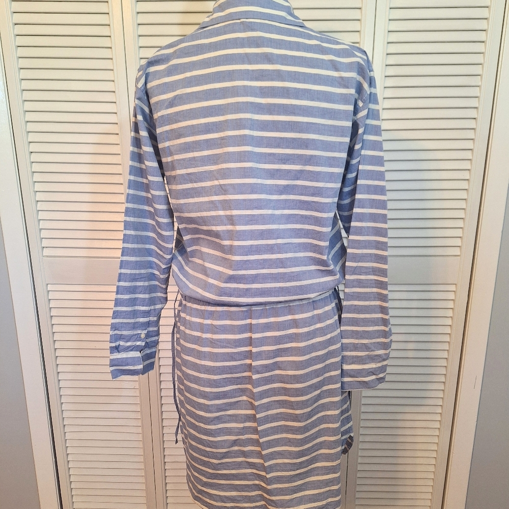 Gap striped drawstring cotton shirt dress sz XS *L3 - Picture 7 of 9